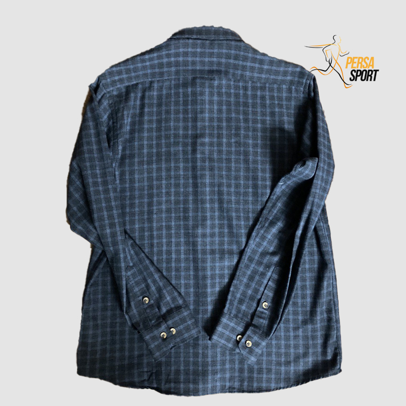 پیراهن مردانه پرساویر Persa Check V2 Navy — تصویر ۴
